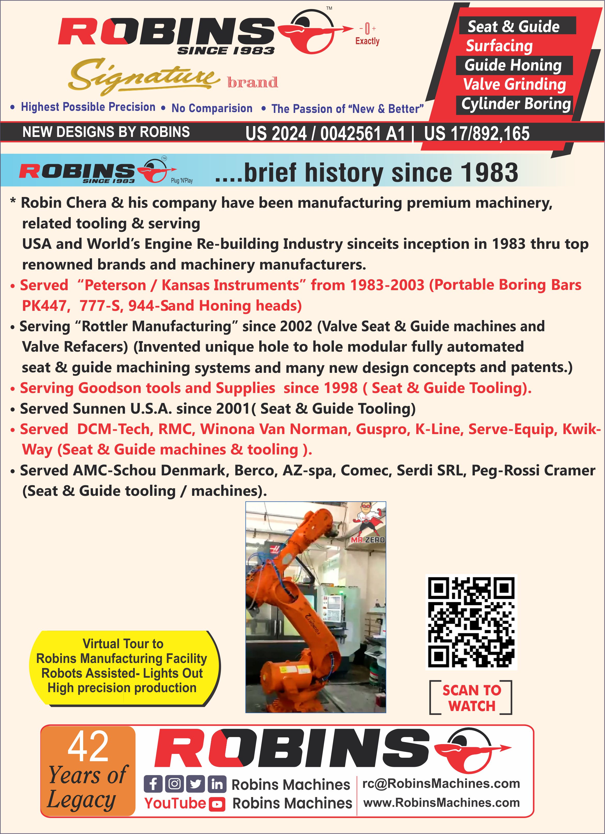 Since 1983,  "Van Norman" and "Robins" names have been synonymous with leading edge engine re-building industry.