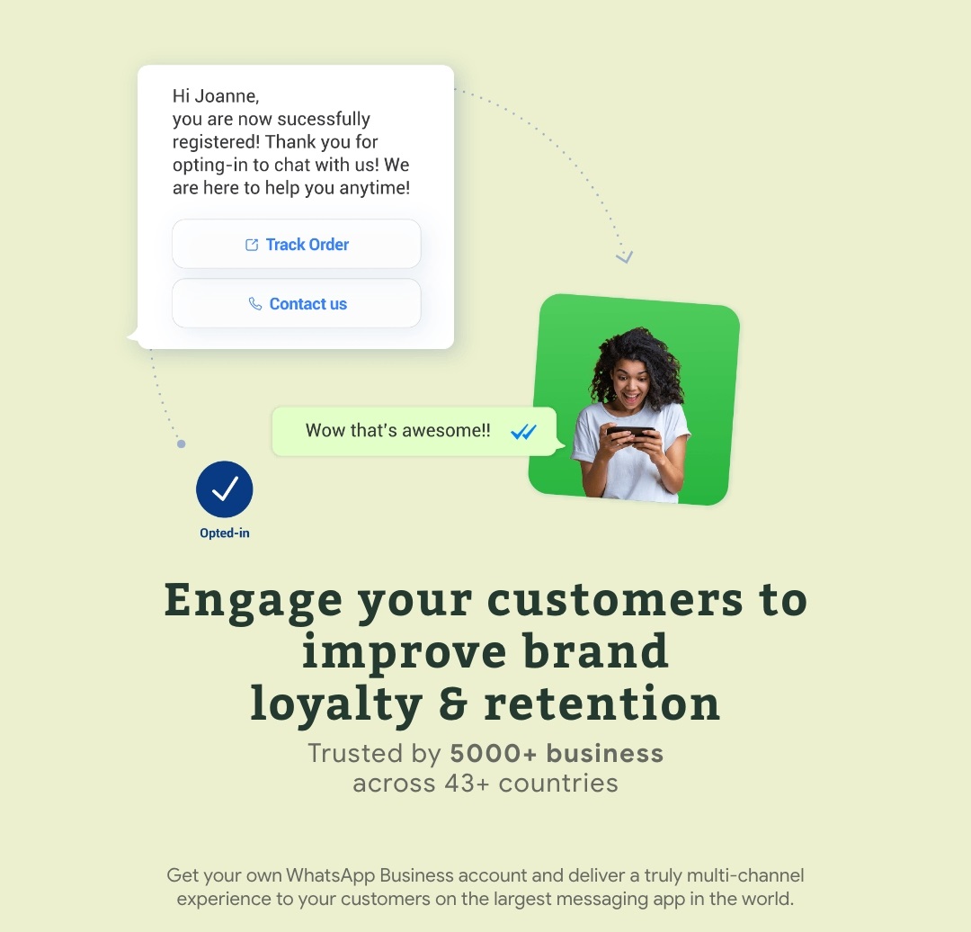 Automate conversational engagement on WhatsApp Business