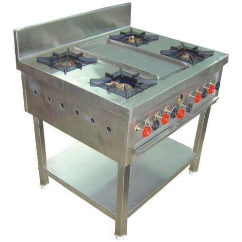 Four Burner Cooking Range | Yash Projects Fabrication Co. | Four Burner Cooking Range manufacturer in mohali - GLK2792