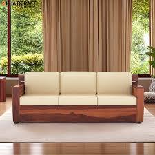 3 Seater Wooden Sofa | Globe Furniture & Lightings | Furniture shops in miyapur , Furniture shops near miyapur , Furniture store near me miyapur , sofa showroom in hitech city , sofa showroom in gachibowli - GLK4432