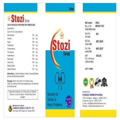 Stozi Syrup - For Stones, 