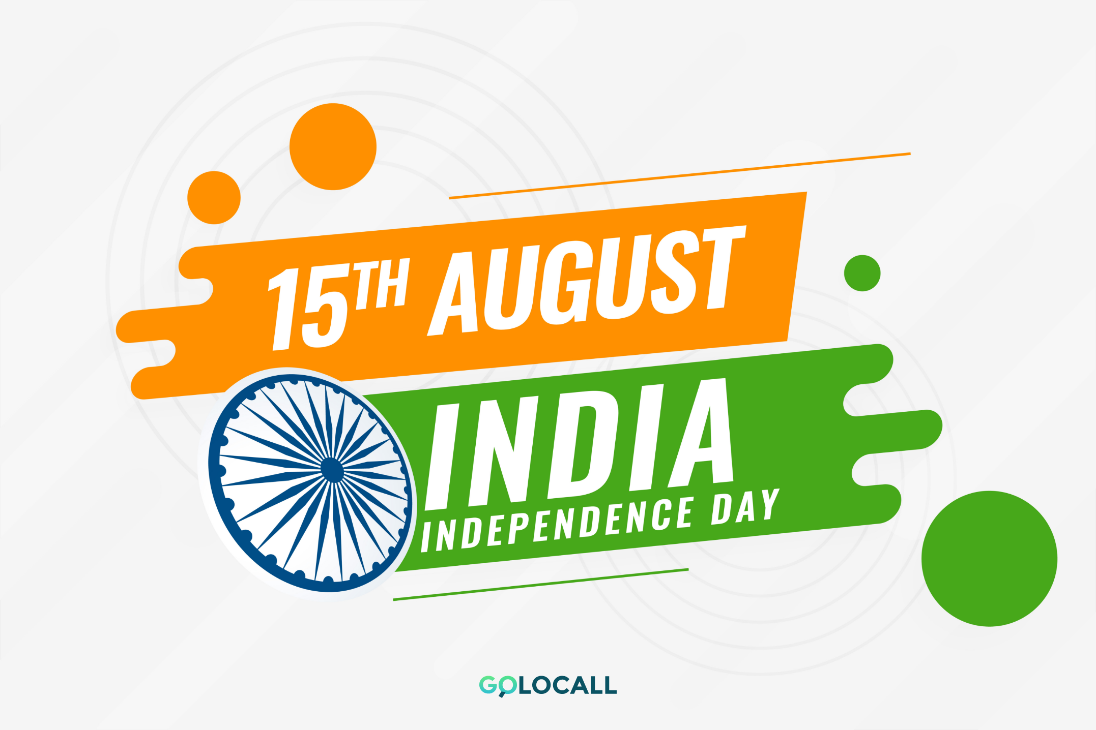 Wish you a very Happy Independence Day | GoLocall Web Services Private Limited | FreedomToProgress, HappyIndependenceDay, IndiaAt75 - GL106926