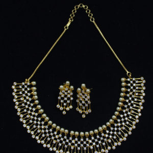american diamond necklace set in patna with price  | IndiHaute | american diamond necklace set online in patna , american diamond necklace set online shopping in patna , american diamond necklace set in patna india  - GL83534