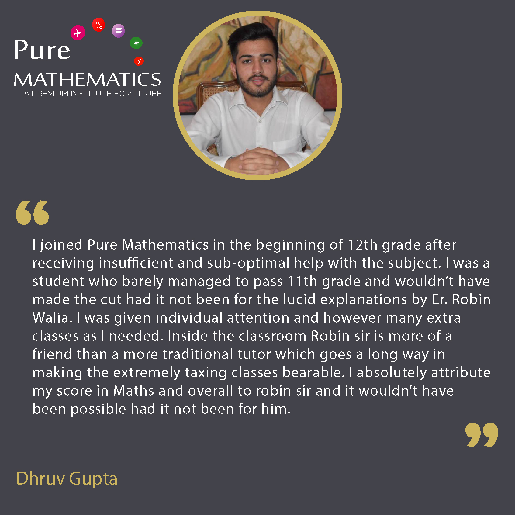 PURE MATHEMATICS, maths classes in pachkula cbse isc