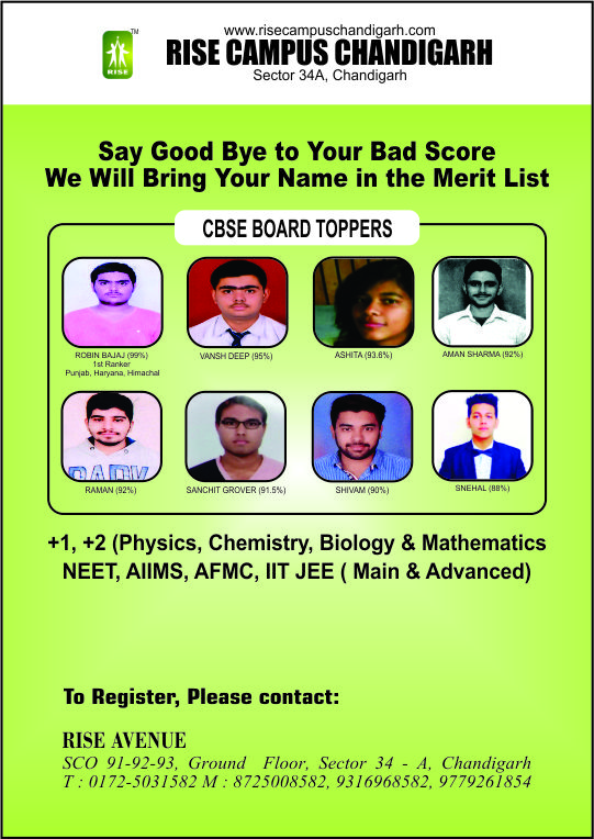 RISE CAMPUS CHANDIGARH, Best coaching centre in Himachal for Medical,Medical coaching centre in Himachal,Himachal coaching centre for Medical,Medical coaching preparation in Himachal,HP coaching for Medical,HP Medical 