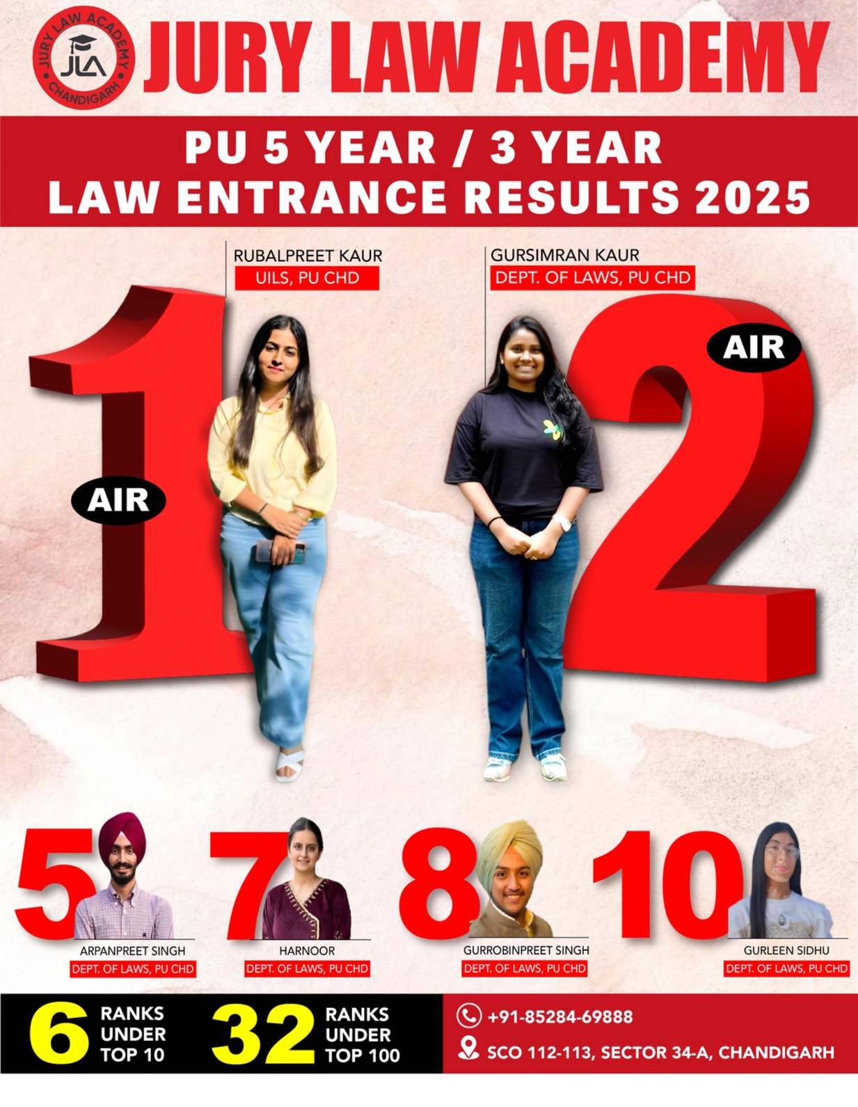 JURY LAW ACADEMY, PU LAW ENTRANCE EXAM