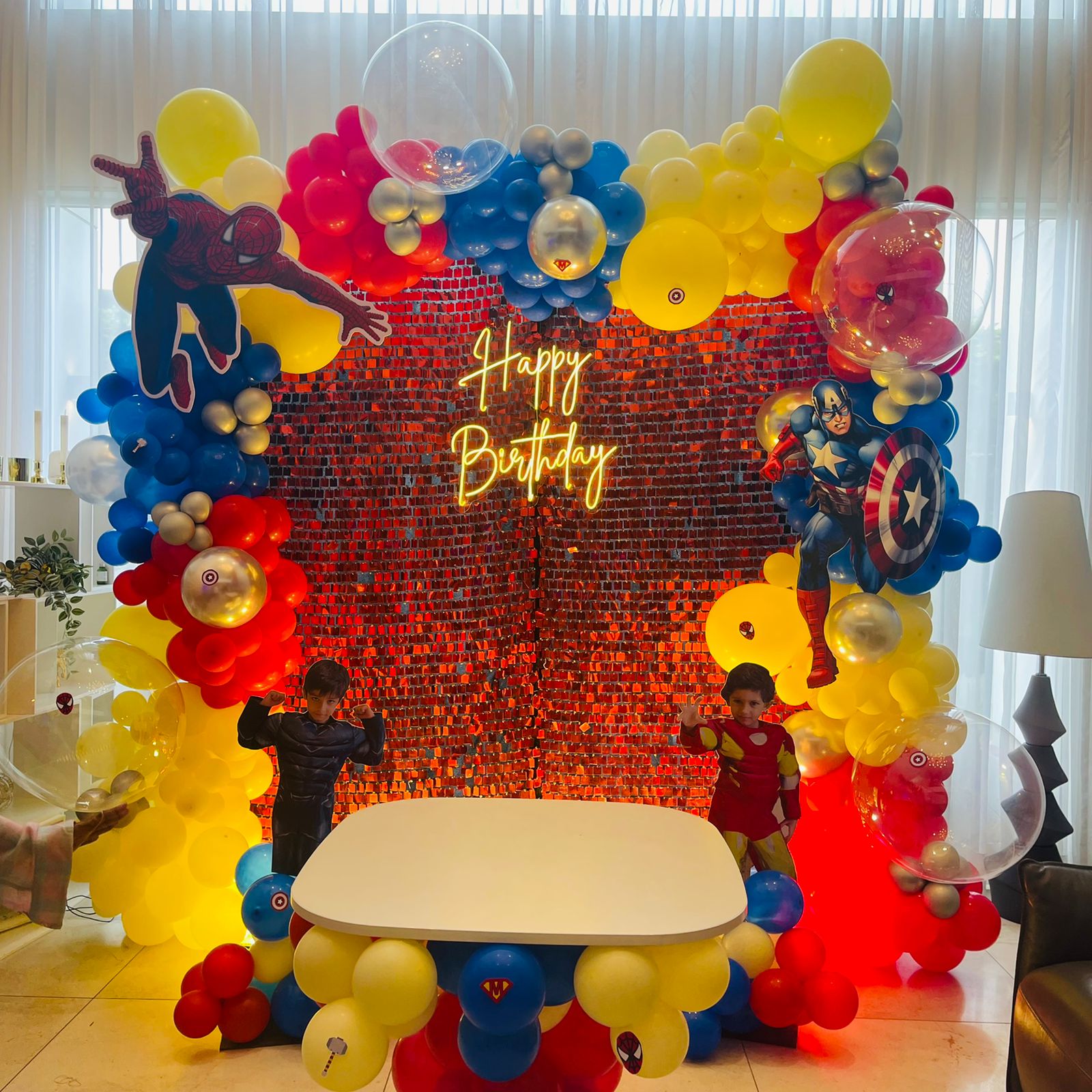 Avengers, assemble.. | Urban Events | : #CUSTOMIZED BIRTHDAY DECOR IN PUNE  # EVENT PLANNERS IN PUNE  # PARTY DECORATORS IN VIMAN NAGAR  # PARTY PLANNERS IN MAHARASHTRA #THEME BASED PARTY ORGANIZER IN PUNE  # THEME BASED PARTY ORGANIZER I - GL107575