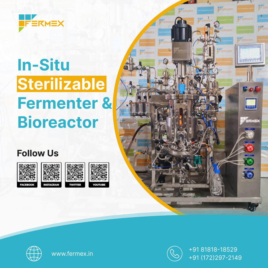 The best quality Stainless steel In-Situ Sterilizable Fermenter manufacturer in India. | Fermex | Fermenters & Bioreactors  Manufacturer - GL114377