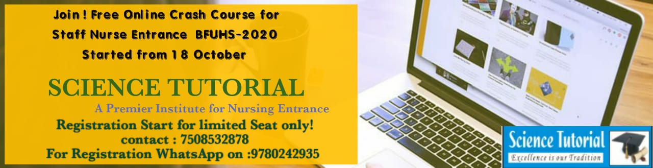 SCIENCE TUTORIAL NURSING COACHING INSTITUTE , BEST  STAFF NURSE coaching in Chandigarh  STAFF NURSE coaching in Chandigarh STAFF NURSE coaching FOR PGI ,AIIMS,MNS JOIN CRASH COURSE for  PGI  STAFF NURSE ENTRANCE 2020