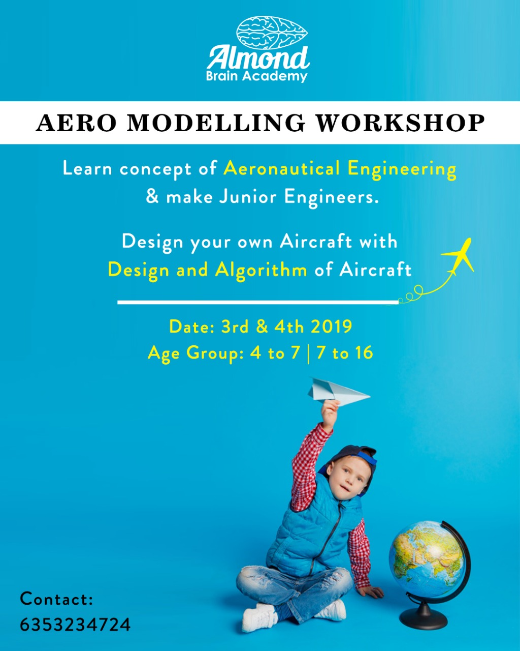 Learn Concept of Aeronautical Engineering (Fly High and take the Skies!!) | Almond Brain Academy | #aeromodelling#teamworking#braindevelopment#aircraft#kidsactivities - GL45486