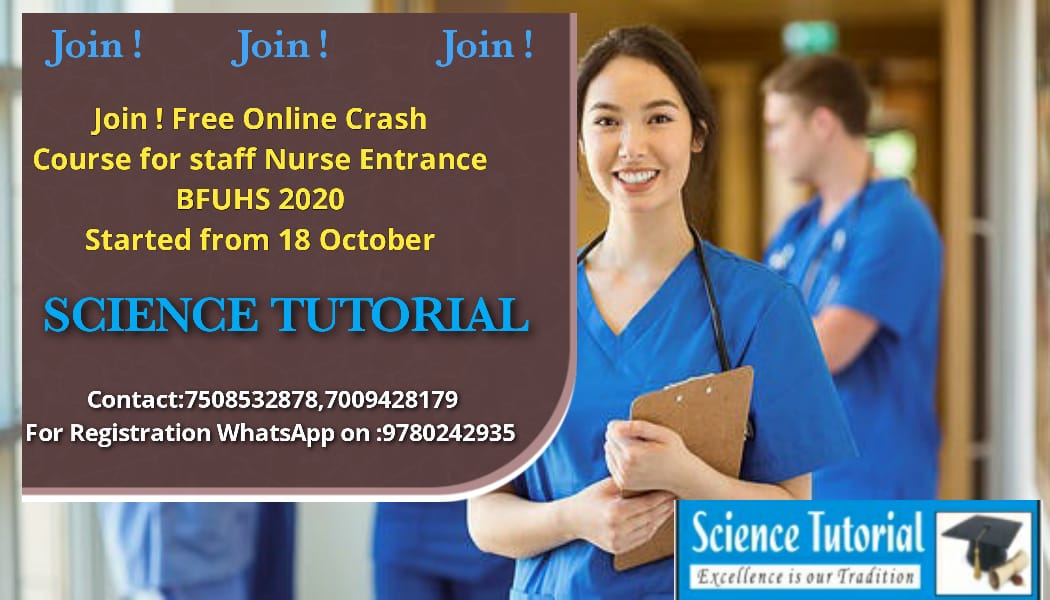 SCIENCE TUTORIAL NURSING COACHING INSTITUTE , BEST  STAFF NURSE coaching in Chandigarh STAFF NURSE coaching in Chandigarh STAFF NURSE coaching FOR PGI ,AIIMS,MNS JOIN CRASH COURSE for  PGI  STAFF NURSE ENTRANCE 2020