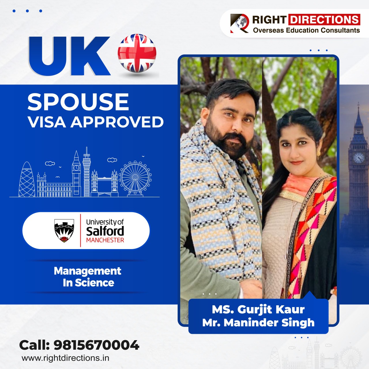 CANADA IMMIGRATION IN LANDRAN By : Right Directions, in City: Landran,Mohali,  Punjab, IN, Phone No.: +919878643459
