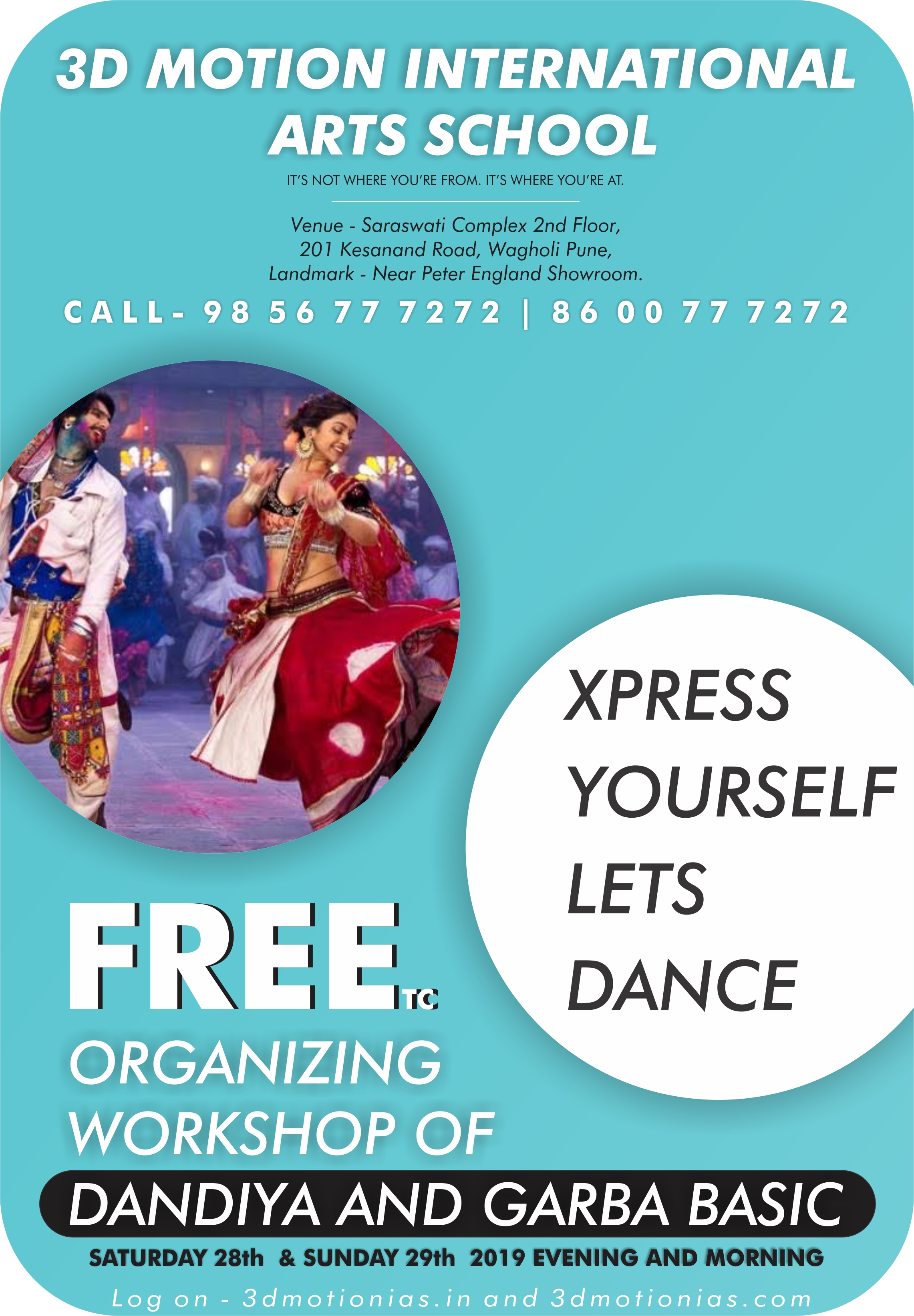 3D Motion International Arts School, Dandy, Garbha, Dance