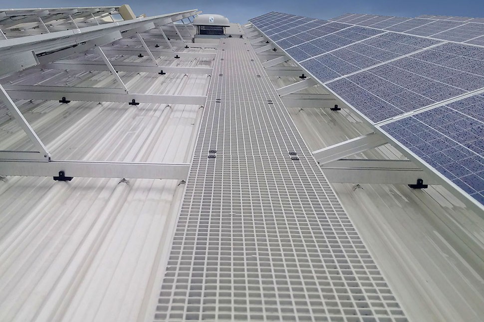 Innovate Materials, Solar Roof top walkways, Molded Grating Walkways, Pulturded grating walkways, FRP Rooftop Walkways in pune, FRP Rooftop walkways in Mumbai, Fiberglass walkways in Hyderabad, Manufacture FRP walkways