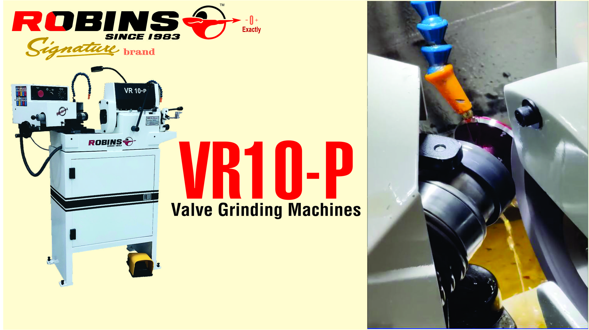 Robins VR 10-P Valve Grinder | Precision Valve Refacing Machine | Robins Machines | SEAT AND GUIDE MACHINES IN California, CYLINDER BORING MACHINES IN California, VALVE GUIDE HONING MACHINES IN California, ENGINE REBUILDING MACHINES IN California VALVE SEAT AND GUIDE  California - GL120106
