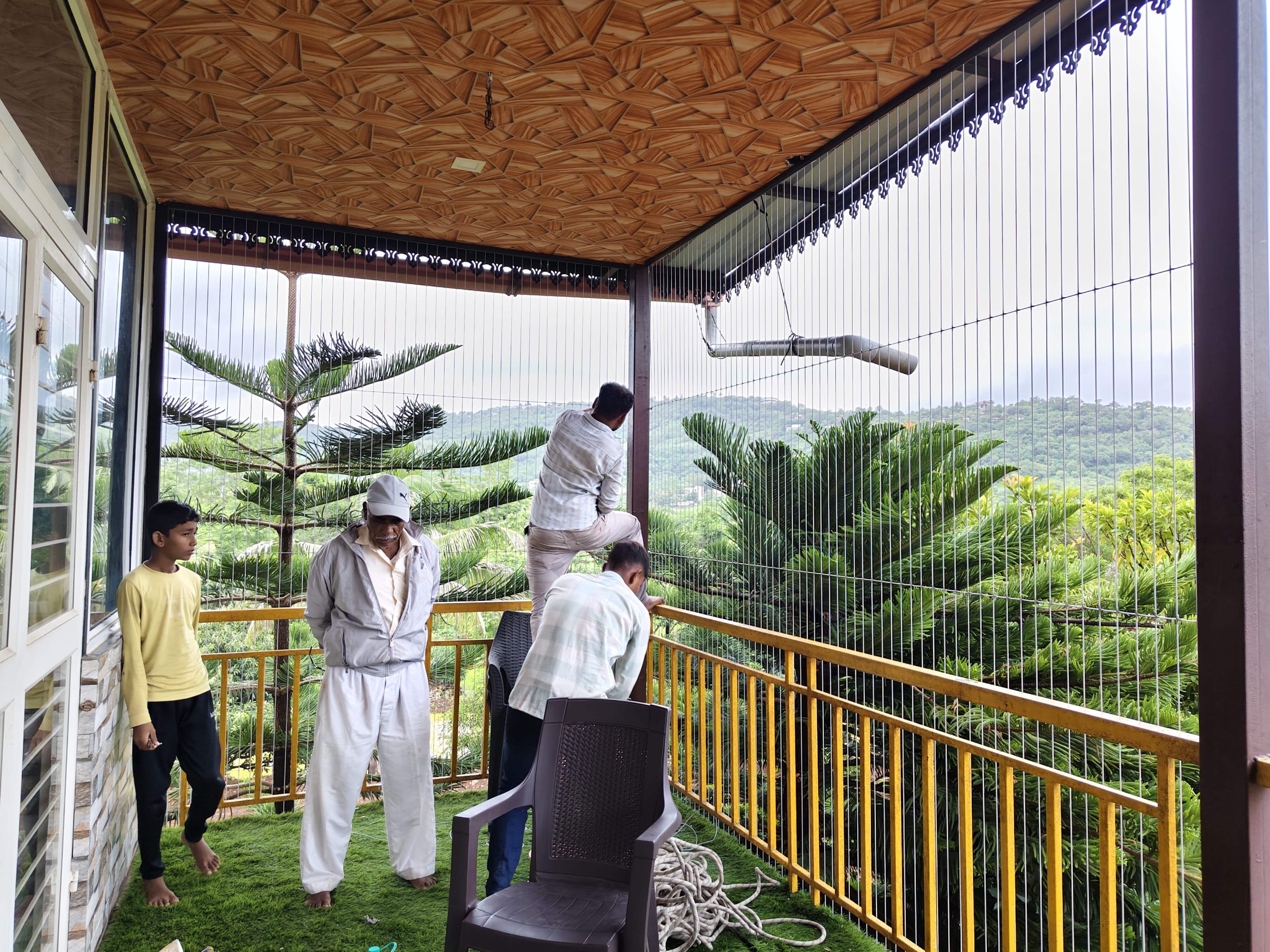 Invisible grill for balcony in Akola | Chirag Invisible Safety Grill | INVISIBLE GRILL SHOP IN AKOLA, BALCONY INVISIBLE GRILL IN AKOLA, INVISIBLE GRILL FITTING IN AKOLA, SS WIRE GRILL IN AKOLA, MODERN GRILL IN AKOLA, PIGEON NET IN AKOLA. - GL120789