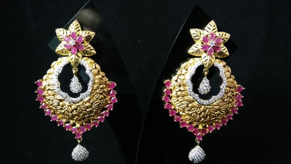 Regal Brilliance- Exquisite Diamond Look Bridal Earrings – Sneha Rateria  Store