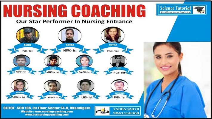 SCIENCE TUTORIAL NURSING COACHING INSTITUTE , BSC NURSING COACHING FOR PGI CHANDIGARH,BSC NURSING COACHING FOR GMCH -32 ,BSC NURSING COACHING FOR BFUHS