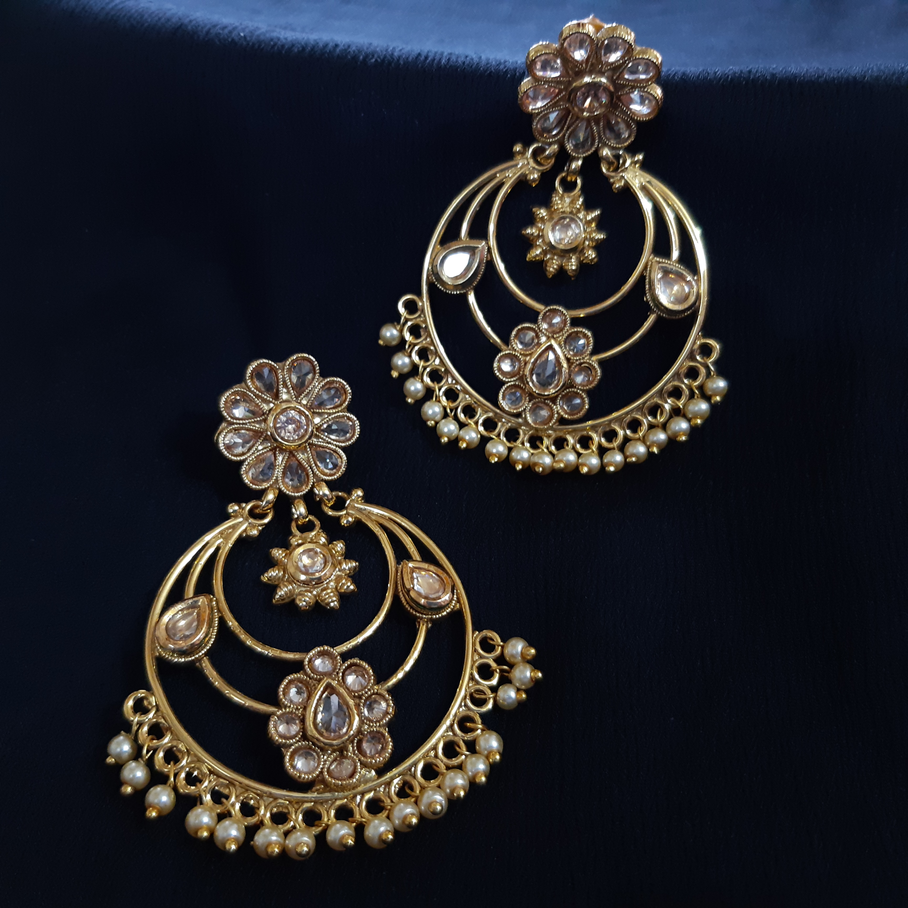 Pearl earrings for women  | IndiHaute | Pearl earrings online, pearl earrings for women, pearl earrings for girls,  pearl earrings with price,  pearl earrings online shopping,  pearl earrings  - GL44008