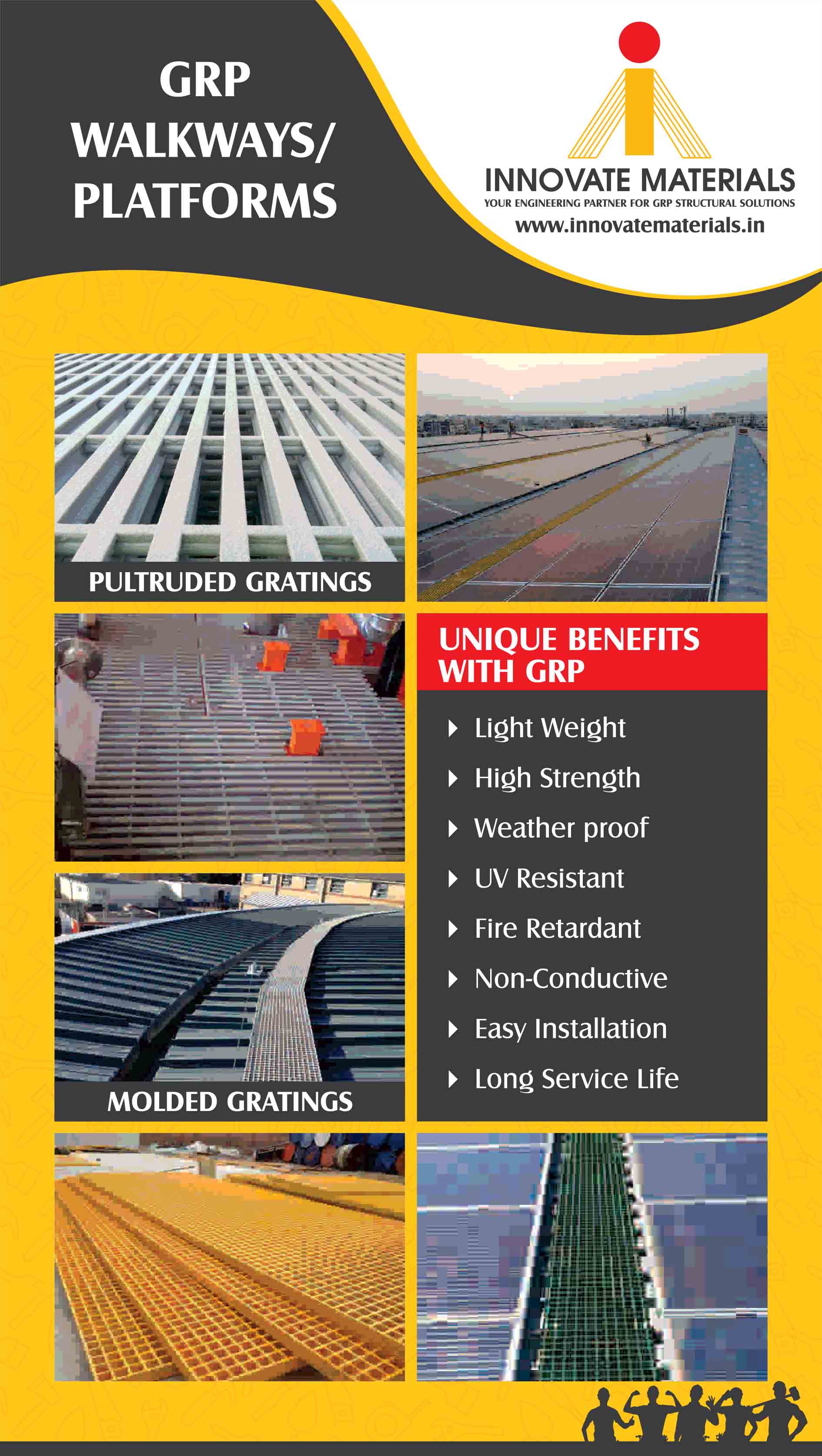 Innovate Materials, frp rooftop walkways in India, frp rooftop walkways in Hyderabad, frp rooftop walkways, frp rooftop walkways manufacturers in Hyderabad, frp walkways in Hyderabad, frp solar walkways in hyderabad 