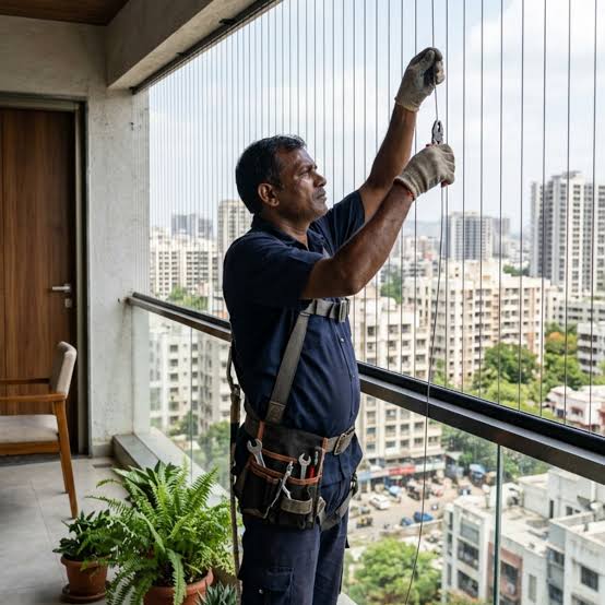 Invisible Grill in Hinjewadi &ndash; Stylish & Safe Balcony Protection | Chirag Invisible Safety Grill | Invisible Balcony Grill Hinjewadi, Invisible Safety Grill Hinjewadi, Balcony Safety Grill in Hinjewadi. - GL121168