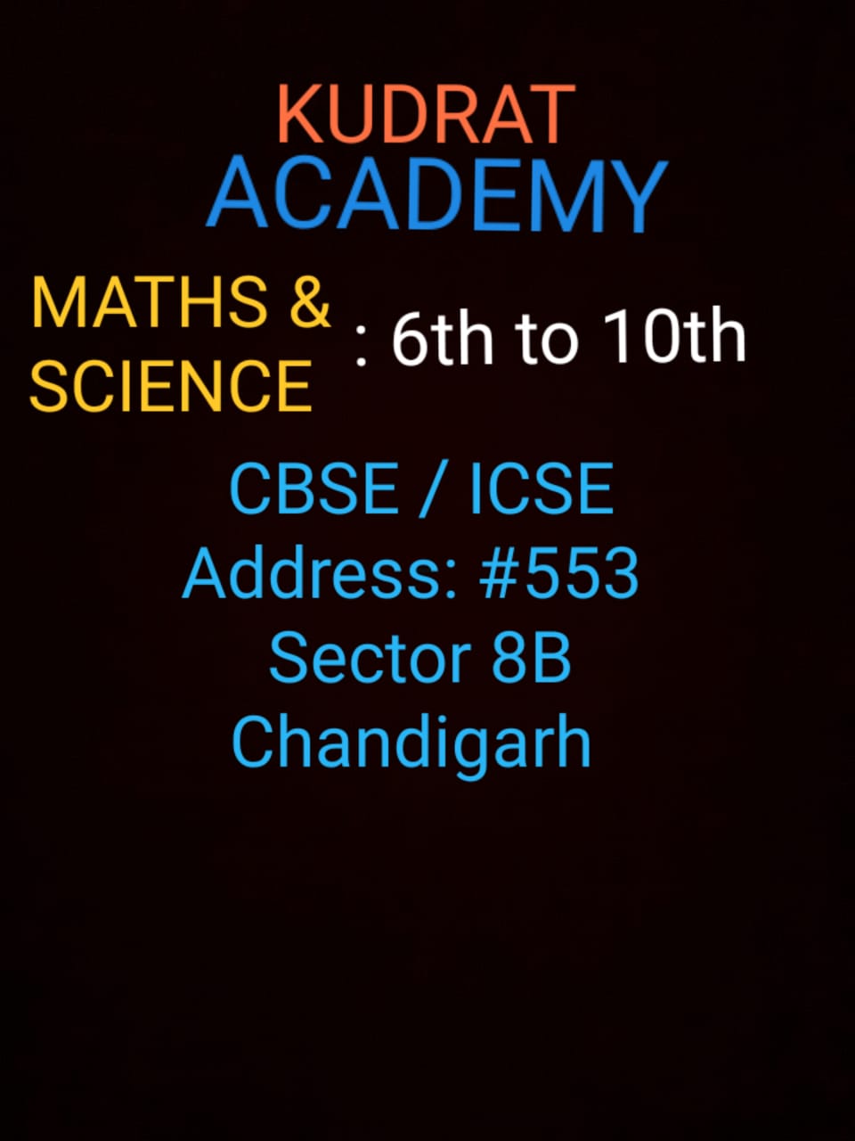 Kudrat Academy, 8th class Science coaching in Chandigarh, 6th Class Science coaching in Chandigarh, 10th Science coaching in Chandigarh, 7th Class Science coaching in Chandigarh