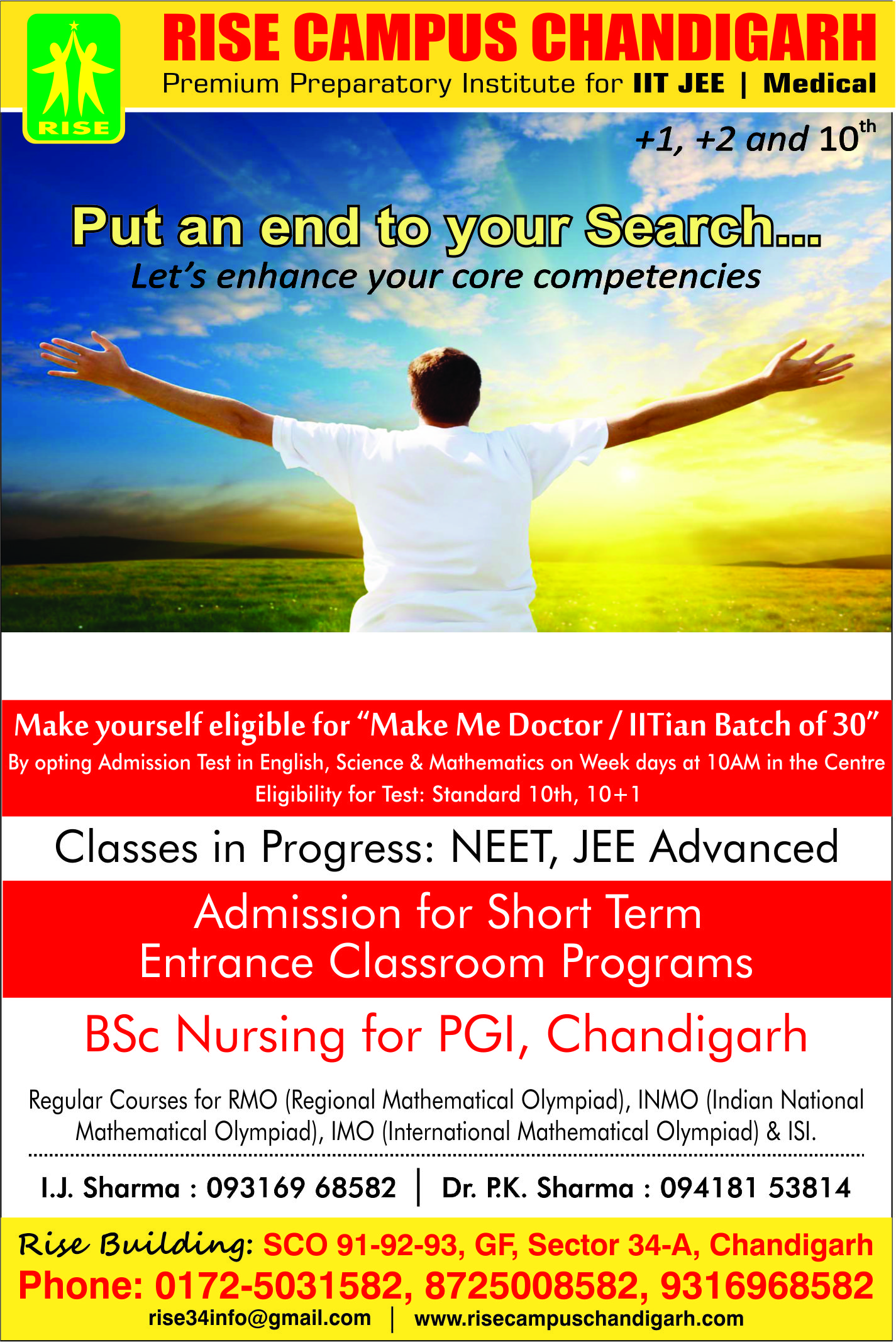 RISE CAMPUS  CHANDIGARH, Best Coaching in Chandigarh for JEE Advanced,JEE Advanced coaching in Chandigarh,Top preparation institute in Chandigarh for JEE Advanced,JEE Advanced