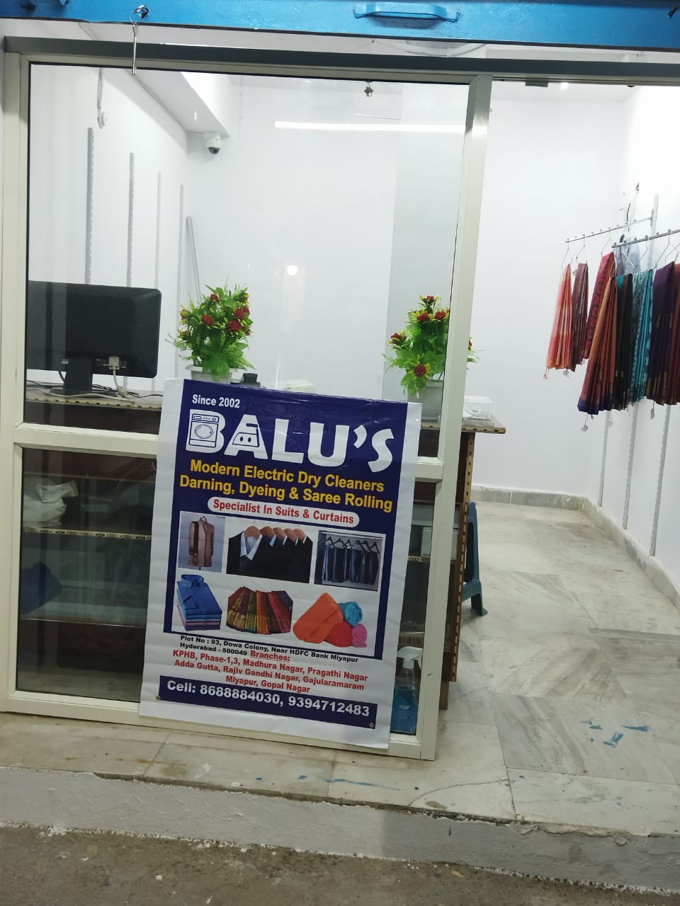 Balu's Modern Dry Cleaners, Dry cleaning services in miyapur. Dry cleaning services in Gajularamaram. Dry cleaning services in Rajiv Gandhi Nagar. Dry cleaning services in suchitra. Dry cleaning services in kphb