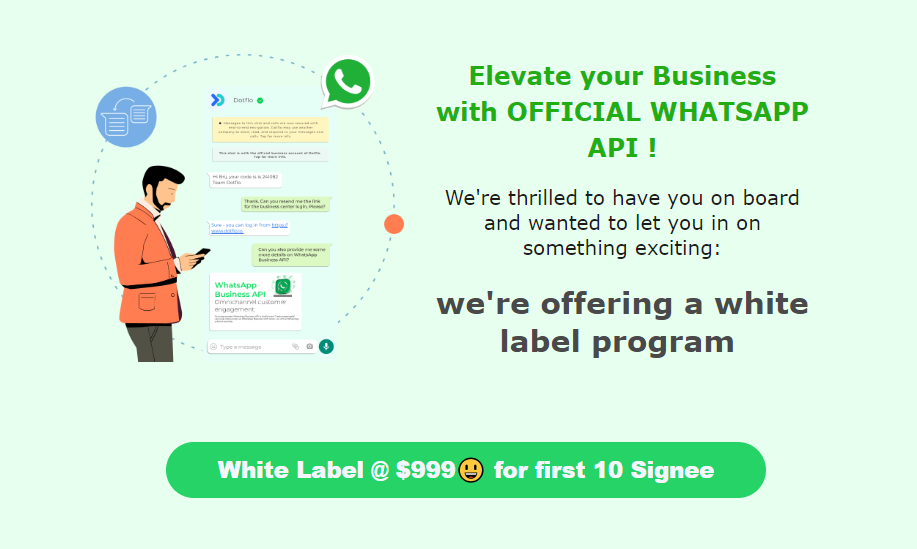 Whitelabel Whatsapp Official APi Partnership Offer for limited time | Dotflo Technologies | Whitelabel Whatsapp APi Providers In Brazil, Whitelabel Whatsapp APi  Resellers In Brazil, Whitelabel Whatsapp Marketing Software Providers In Brazil,  - GL117408