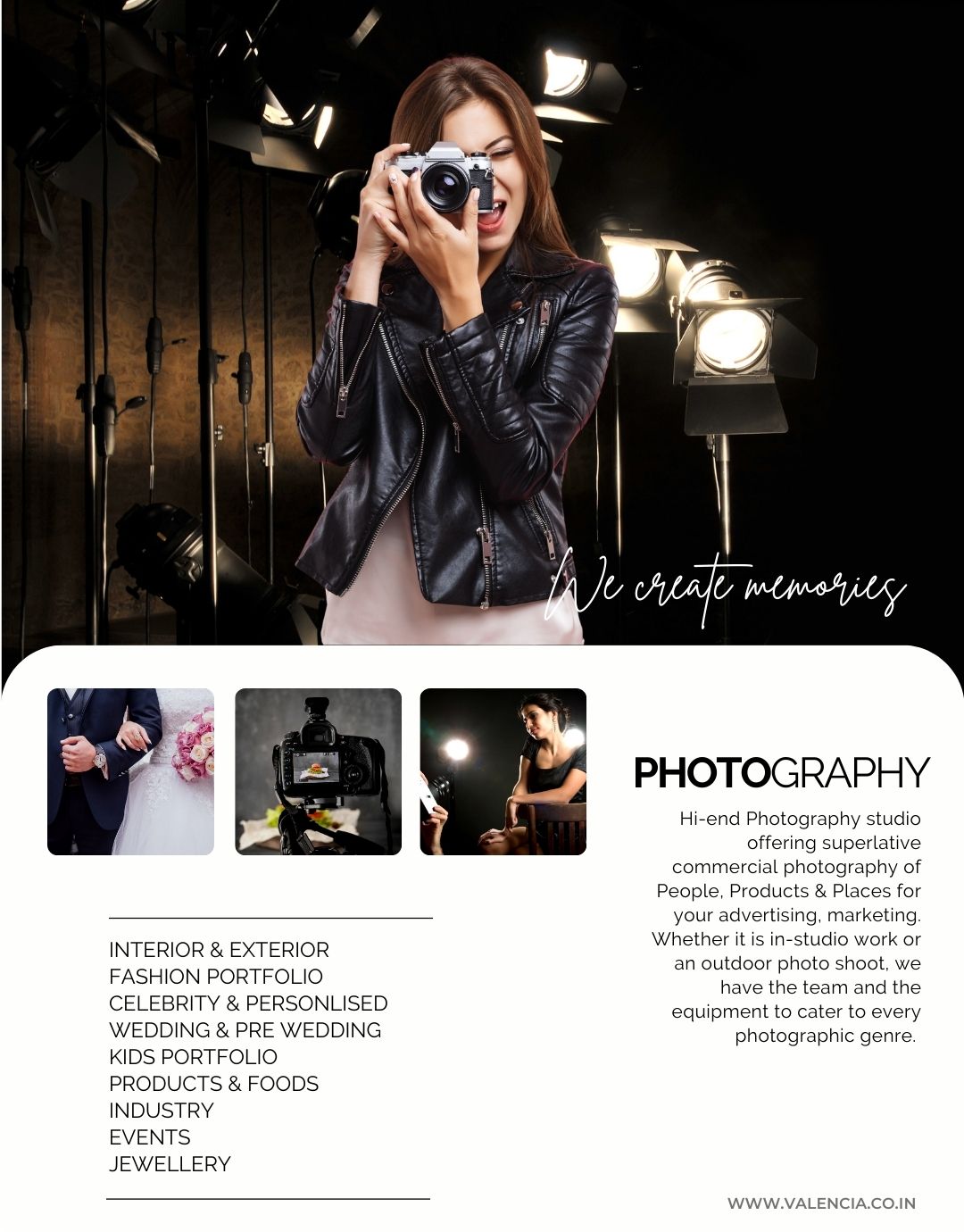 VALENCIA GROUP, BEST PHOTOGRAPHER IN PUNE, FASHION PORTFOLIO SERVICE,  EVENT PHTOGRAPHY SERVICES, STUDIO ON RENT IN PUNE, VALENCIA PRODUCTION .