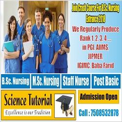 SCIENCE TUTORIAL NURSING COACHING INSTITUTE , PGI BSC NURSING CRASH COURSE#BEST PGI BSC NURSING CRASH COURSE#PGI BSC NURSING COACHING#bsc nursing entrance coaching for PGI AIIMS GMCH BABAFARID IN CHANDIGARH