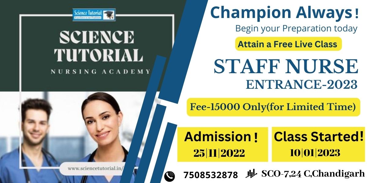 SCIENCE TUTORIAL NURSING COACHING INSTITUTE , Staff nurse coaching in Chandigarh # Best Staff nurse coaching in Chandigarh #Staff nurse coaching center in Chandigarh #NORCET coaching in Chandigarh #coaching center for Staff nurse entrance#