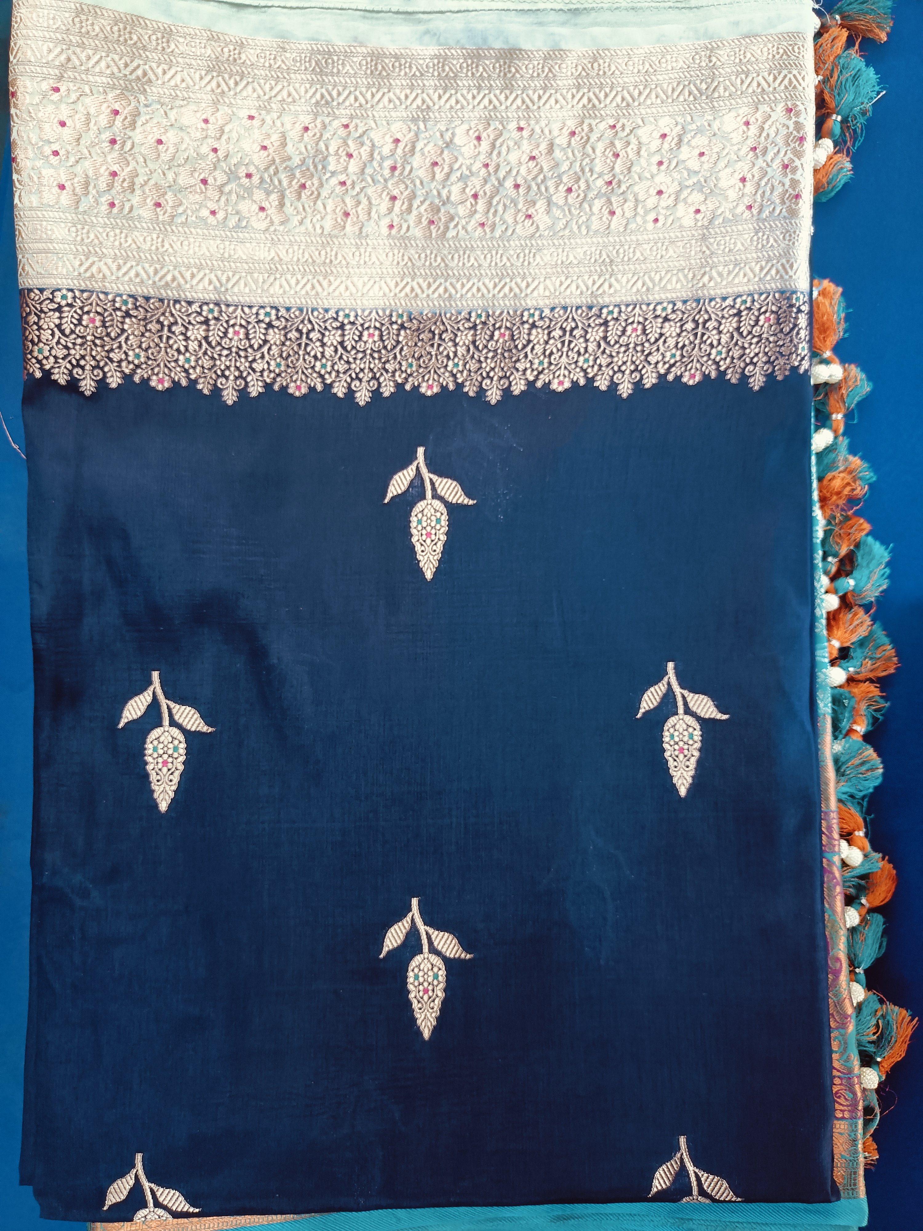 Saree with silver coated  | Balu's Modern Dry Cleaners | Services at KPHB, gajularamaram, Miyapur, madhapur, secunderabad, Pragathi Nagar, Ashok Nagar, burampudi ,Hyderabad  - GL119927