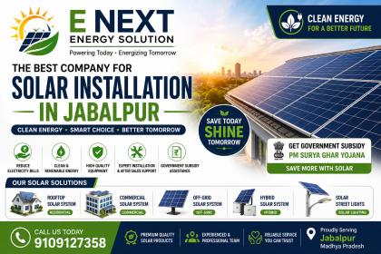 E Next Energy Solution, Perfect Solar Installation Jabalpur, Professional Solar Installer Jabalpur, Solar Panel Experts Jabalpur, Rooftop Solar Installation, Commercial Solar Plant Jabalpur, High Quality Solar Installation, 
