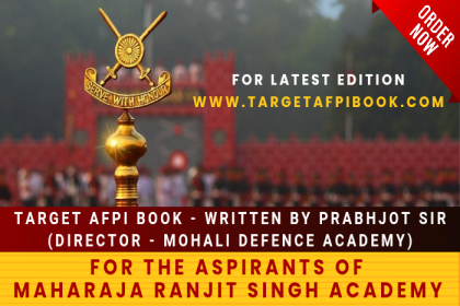 Target Afpi Book, Target Afpi Book, Study material for Maharaja Ranjit Singh Academy, Book for Afpi Mohali entrance exam, Target Afpi Book for Maharaja Ranjit Singh Academy entrance exam