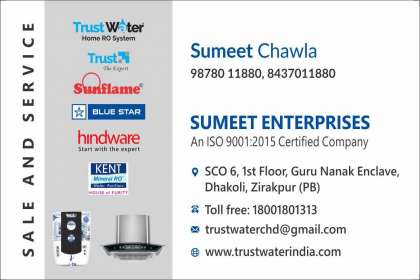 Trust Water, WATER PURIFIER DEALER IN ZIRAKPUR, AQUAFRESH RO DEALER IN ZIRAKPUR, KENT RO dealers IN ZIRAKPUR,WATER PURIFIER dealers IN CHANDIGARH,KENT RO  IN CHANDIGARH,AQUAFRESH RETAIL IN CHANDIGARH