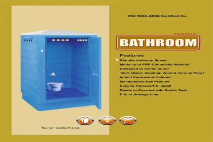 Tasmia Industries Pvt. Ltd., FRP Toilet Cabin manufacturer in Vijayawada , FRP Toilet Cabin manufacturer in Hyderabad., FRP Toilet Cabin manufacturer in Bangalore. FRP Toilet Cabin manufacturer in Mumbai.