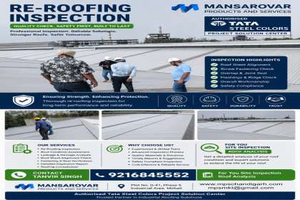 Mansarovar Products & Services, Industrial re roofing contractor in Mansa, Industrial re roofing contractor in Bathinda, Industrial re roofing contractor in Mandi Gobindgarh, Industrial re roofing contractor in Mohali