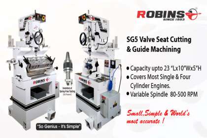 Robins Machines,  Robins Seat and Guide Machine, robins machine, seat and guide machine , seat guide machine ,sg 7 seat and guide machine, valve seat and guide machine 